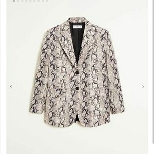 NWT Mango snake print blazer